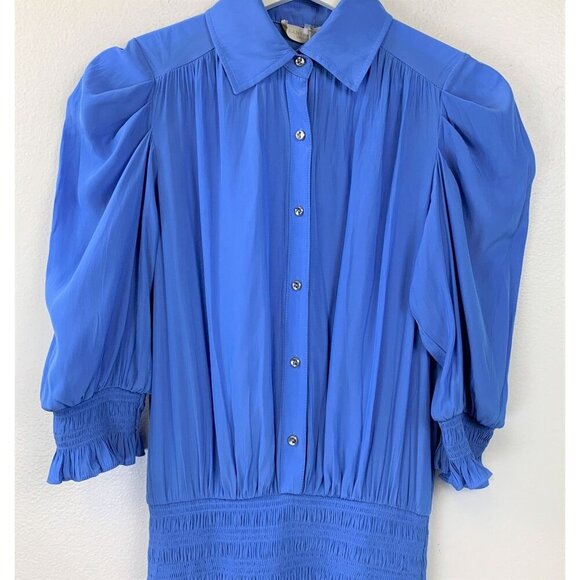 NWT RAMY BROOK Royce Puff-sleeve Tiered Mini Dress Size XS - Picture 4 of 9